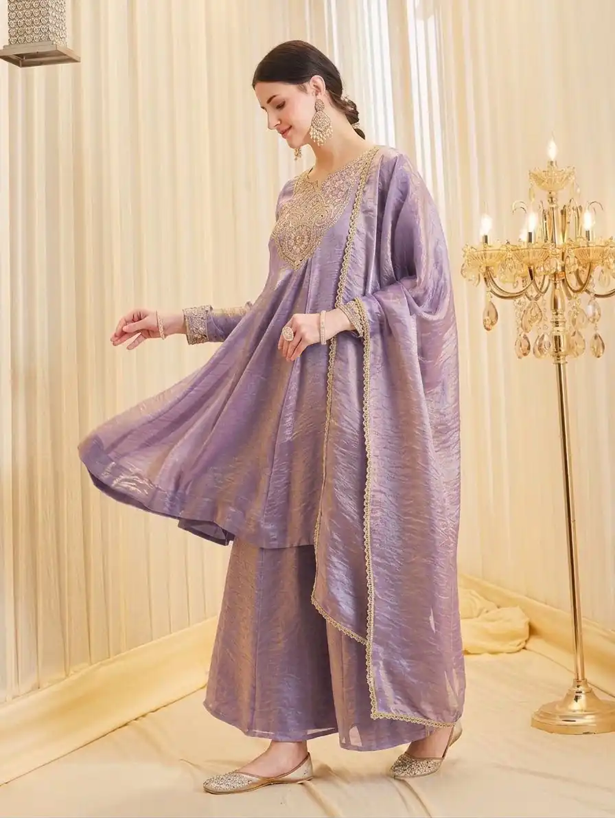 KF 1727 Lavender Fandy Silk Salwar Suit Perfect for Wedding, Party, Family Gatherings, Onam, Engagement – . Affordable Price ₹1849. Delivery 4-6 Working Da | Jump Suits, Salwar suit, Designer Suits, Casual Suits, Creative suits, Palazzo Suits, Party Wear Suits, Patiala Suits, Straight Suits