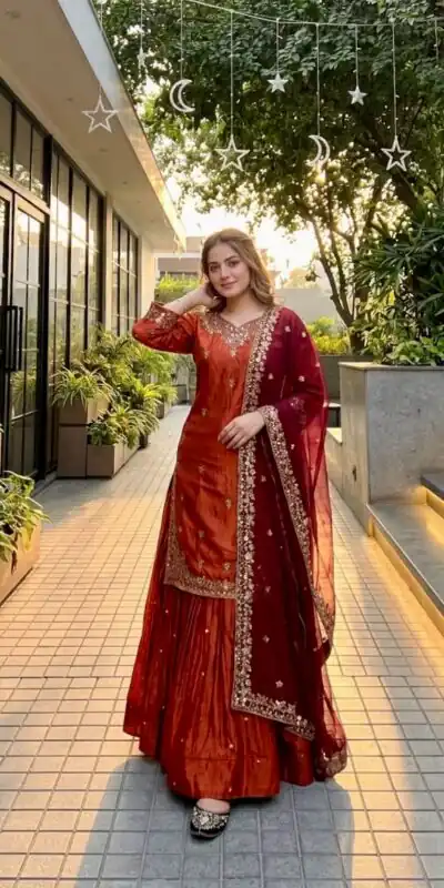MT 1080 Orange Fandy Silk Lehenga Choli. Perfect for Wedding, Party, Engagement, Reception, Haldi – Available at ₹2399 only. Delivery 4-6 Working Da | Lehenga, Bollywood Lehenga, Creative Lehenga, Designer Lehenga, Embroidered Lehenga, Party Wear Lehenga