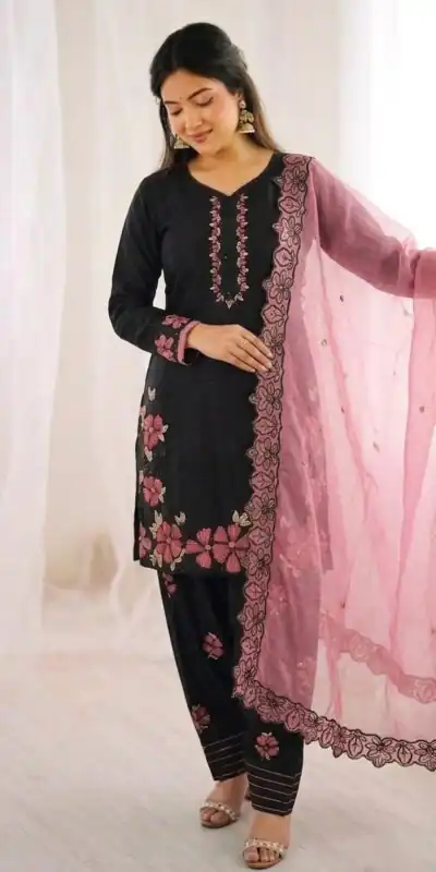 SR 1709 Pink Color Roman Silk Salwar Suit with Embroidery Work. Available at ā¹2399 only. Delivery 4-6 Working Days. Shop now. | Jump Suits, Salwar suit, Designer Suits, Casual Suits, Creative suits, Palazzo Suits, Party Wear Suits, Patiala Suits, Straight Suits