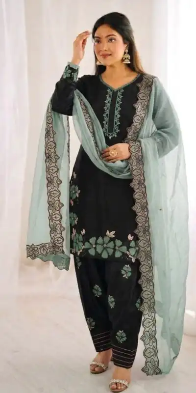 SR 1709 Pista Color Roman Silk Salwar Suit with Embroidery Work. Available at ā¹2399 only. Delivery 4-6 Working Days. Shop now. | Jump Suits, Salwar suit, Designer Suits, Casual Suits, Creative suits, Palazzo Suits, Party Wear Suits, Patiala Suits, Straight Suits