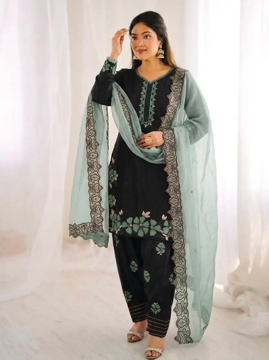 SR 1709 Pista Color Roman Silk Salwar Suit with Embroidery Work. Available at ₹2399 only. Delivery 4-6 Working Days. Shop now. | Jump Suits, Salwar suit, Designer Suits, Casual Suits, Creative suits, Palazzo Suits, Party Wear Suits, Patiala Suits, Straight Suits