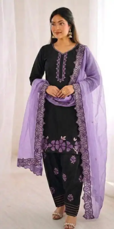 SR 1709 Purple Color Roman Silk Salwar Suit with Embroidery Work. Available at ₹2399 only. Delivery 4-6 Working Days. Shop now. | Jump Suits, Salwar suit, Designer Suits, Casual Suits, Creative suits, Palazzo Suits, Party Wear Suits, Patiala Suits, Straight Suits