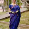 KPR 159 Royal Blue Soft Lichi Silk Cloth Saree Perfect for Wedding, Party, Family Gatherings, Sangeet, – . Festive Deal ₹1349. Delivery 4-6 Working Days | Sarees, Bollywood Sarees, Creative Sarees, Designer Sarees, Embroidered Sarees, Ethnic Saree, Modern Digital sarees, Party Wear Sarees