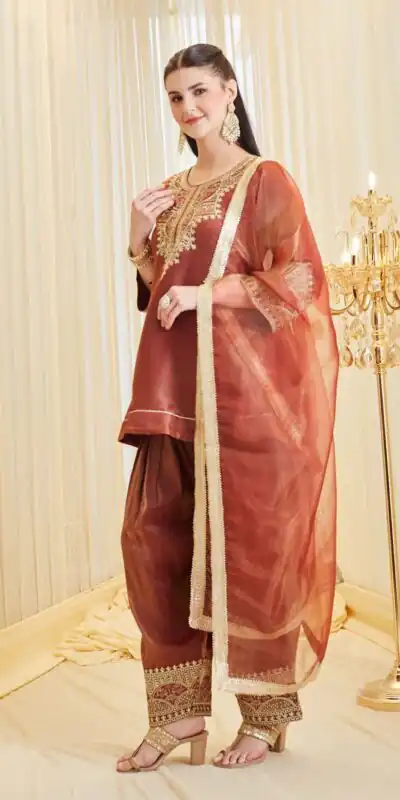 KF 1728 Rust Silk Salwar Suit Perfect for Wedding, Party, Family Gatherings, Onam, Engagement – . Affordable Price ₹2099. Delivery 4-6 Working Da | Jump Suits, Salwar suit, Designer Suits, Casual Suits, Creative suits, Palazzo Suits, Party Wear Suits, Patiala Suits, Straight Suits