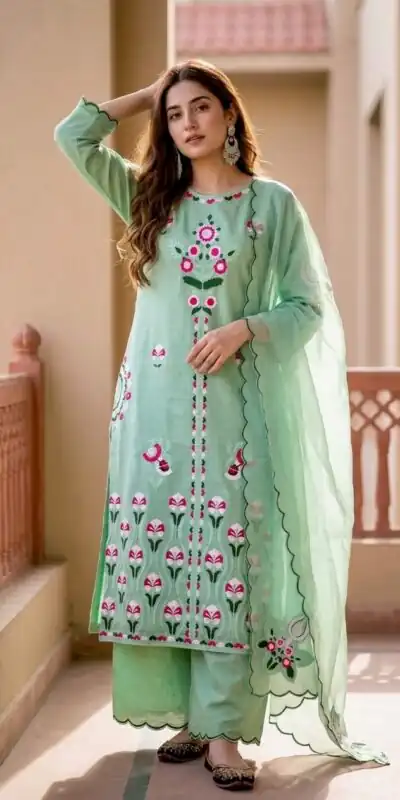 KF 1730 Sea Green Vertical Salwar Suit with Cut Work & Embroidery Work. Get it for ₹2099. Delivery 4-6 Working Days. Shop now. | Jump Suits, Salwar suit, Designer Suits, Casual Suits, Creative suits, Palazzo Suits, Party Wear Suits, Patiala Suits, Straight Suits