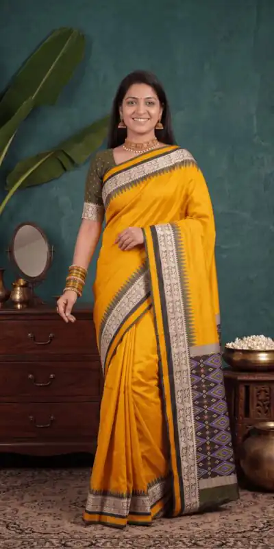 MB 261 Yellow | Purple Soft Crafted Saree with Moti Work & Zari Work. Now at just ₹1999. Delivery 4-6 Working Days. Shop now. | Sarees, Bollywood Sarees, Creative Sarees, Designer Sarees, Embroidered Sarees, Ethnic Saree, Modern Digital sarees, Party Wear Sarees