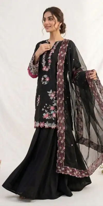 LG 2116 Black Crape Silk with Embroidery Work Salwar Suit . Introductory Price ₹2149. Delivery 4-6 Working Days. Shop now. | Jump Suits, Salwar suit, Designer Suits, Casual Suits, Creative suits, Palazzo Suits, Party Wear Suits, Patiala Suits, Straight Suits