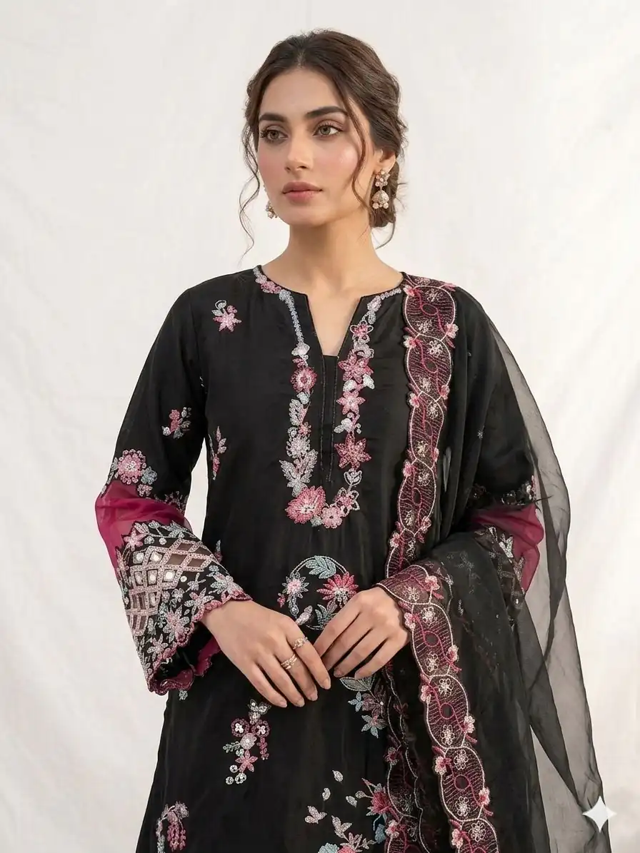 LG 2116 Black Crape Silk with Embroidery Work Salwar Suit . Introductory Price ₹2149. Delivery 4-6 Working Days. Shop now. | Jump Suits, Salwar suit, Designer Suits, Casual Suits, Creative suits, Palazzo Suits, Party Wear Suits, Patiala Suits, Straight Suits