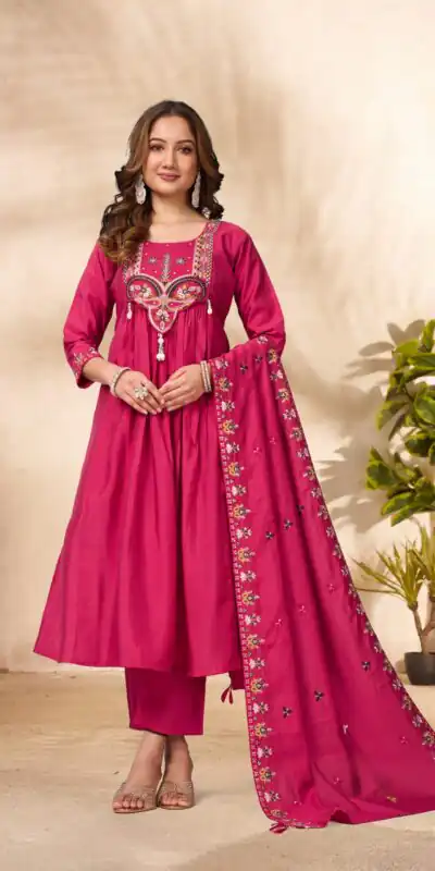 DIVA 136 Pink in Viscose Roman Silk Embroidery Work & Hand Work Salwar Suit . Best Price ₹2099. Delivery 4-6 Working Days. Shop now. | Jump Suits, Salwar suit, Designer Suits, Casual Suits, Creative suits, Palazzo Suits, Party Wear Suits, Patiala Suits, Straight Suits