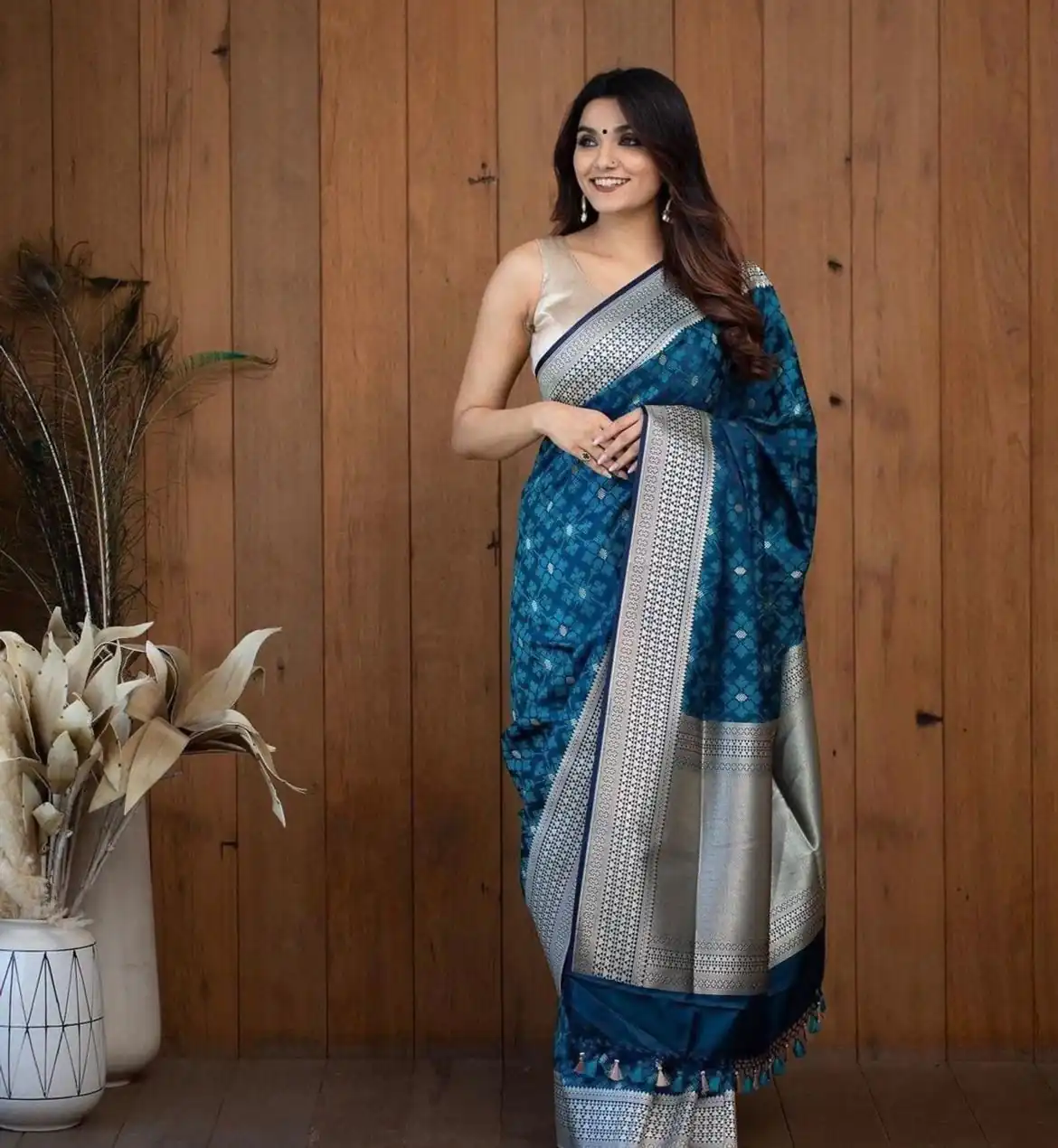 KPR 258 Teal Soft Lichi Silk Saree with Lace Work & Lace Border. Introductory Price ₹1349. Delivery 4-6 Working Days. Shop now. | Sarees, Bollywood Sarees, Creative Sarees, Designer Sarees, Embroidered Sarees, Ethnic Saree, Modern Digital sarees, Party Wear Sarees