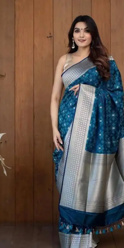 KPR 258 Teal Soft Lichi Silk Saree with Lace Work & Lace Border. Introductory Price ₹1349. Delivery 4-6 Working Days. Shop now. | Sarees, Bollywood Sarees, Creative Sarees, Designer Sarees, Embroidered Sarees, Ethnic Saree, Modern Digital sarees, Party Wear Sarees