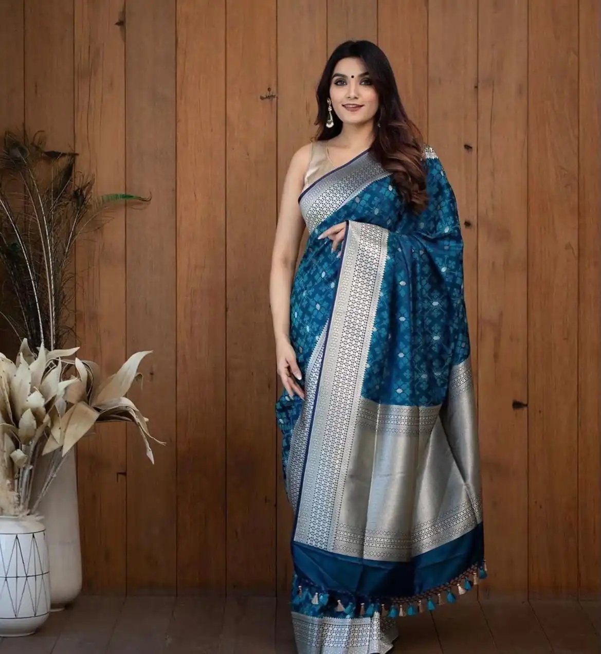 KPR 258 Teal Soft Lichi Silk Saree with Lace Work & Lace Border. Introductory Price ₹1349. Delivery 4-6 Working Days. Shop now. | Sarees, Bollywood Sarees, Creative Sarees, Designer Sarees, Embroidered Sarees, Ethnic Saree, Modern Digital sarees, Party Wear Sarees