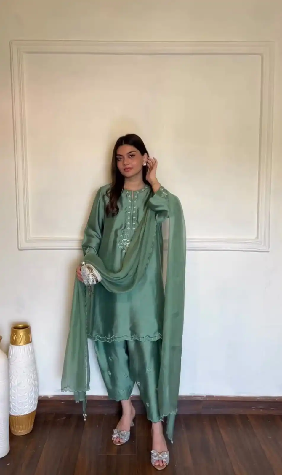KD 1624 Pista American Silk Salwar Suit Perfect for Wedding, Party, Onam, Family Gatherings, Baisakhi – . Affordable Price ₹2049. Delivery 4-6 Working Days | Jump Suits, Salwar suit, Designer Suits, Casual Suits, Creative suits, Palazzo Suits, Party Wear Suits, Patiala Suits, Straight Suits