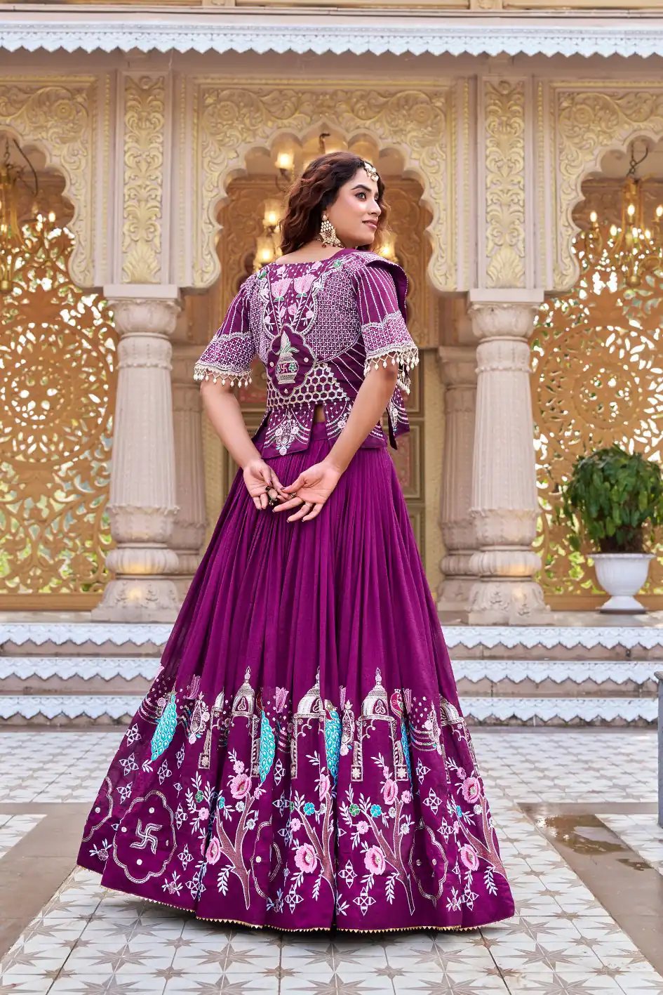 Ram 177 Wine in Color Vichitra Silk Embroidery Work Lehenga Choli . Now at just ₹3049. Delivery 4-6 Working Days. Shop now. | Lehenga, Bollywood Lehenga, Creative Lehenga, Designer Lehenga, Embroidered Lehenga, Party Wear Lehenga