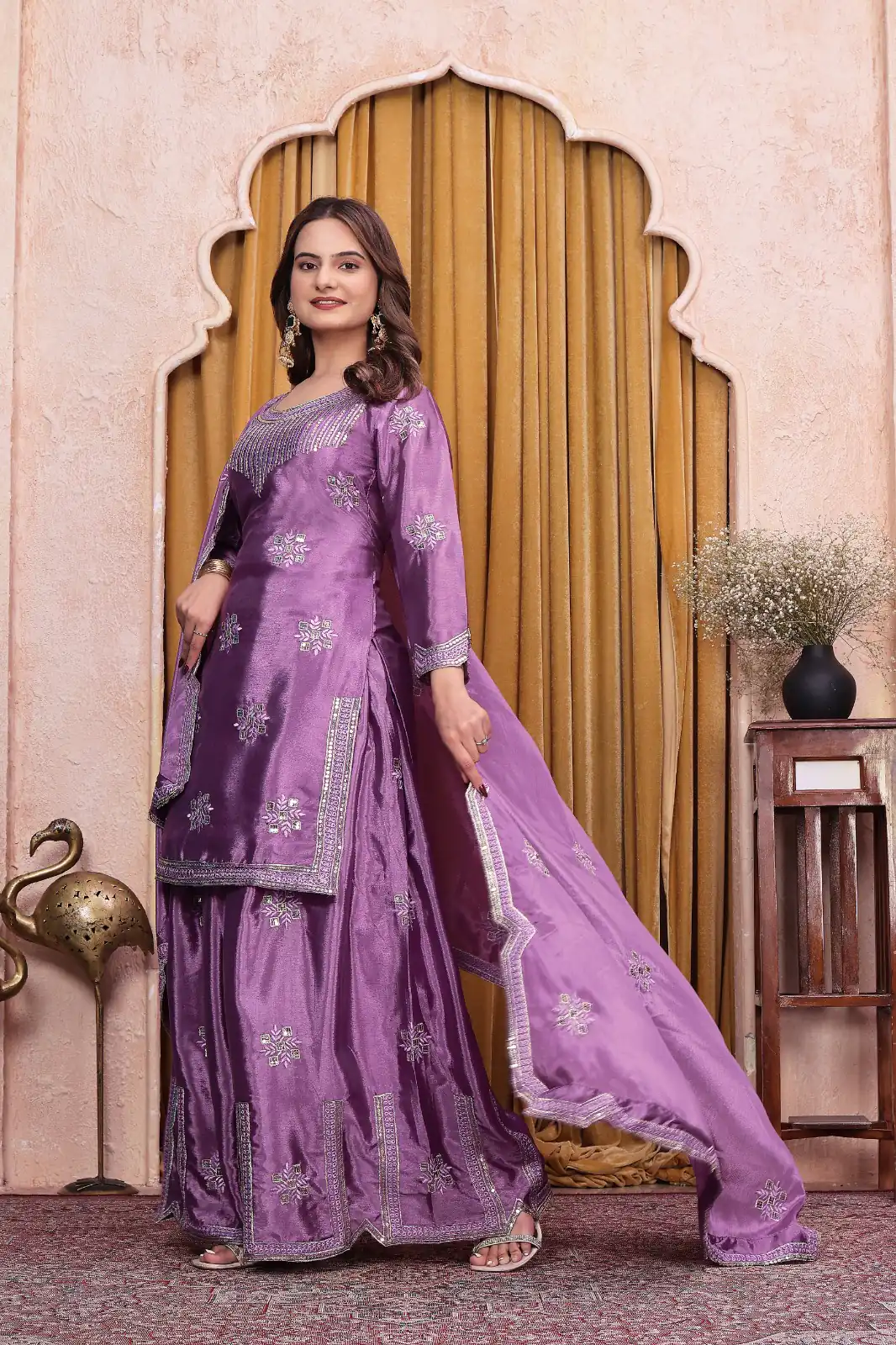 FE 142 Lavender in Chinon Embroidery Work & Sequins Work Salwar Suit . Special Price ₹2149. Delivery 4-6 Working Days. Shop now. | Jump Suits, Salwar suit, Designer Suits, Casual Suits, Creative suits, Palazzo Suits, Party Wear Suits, Patiala Suits, Straight Suits