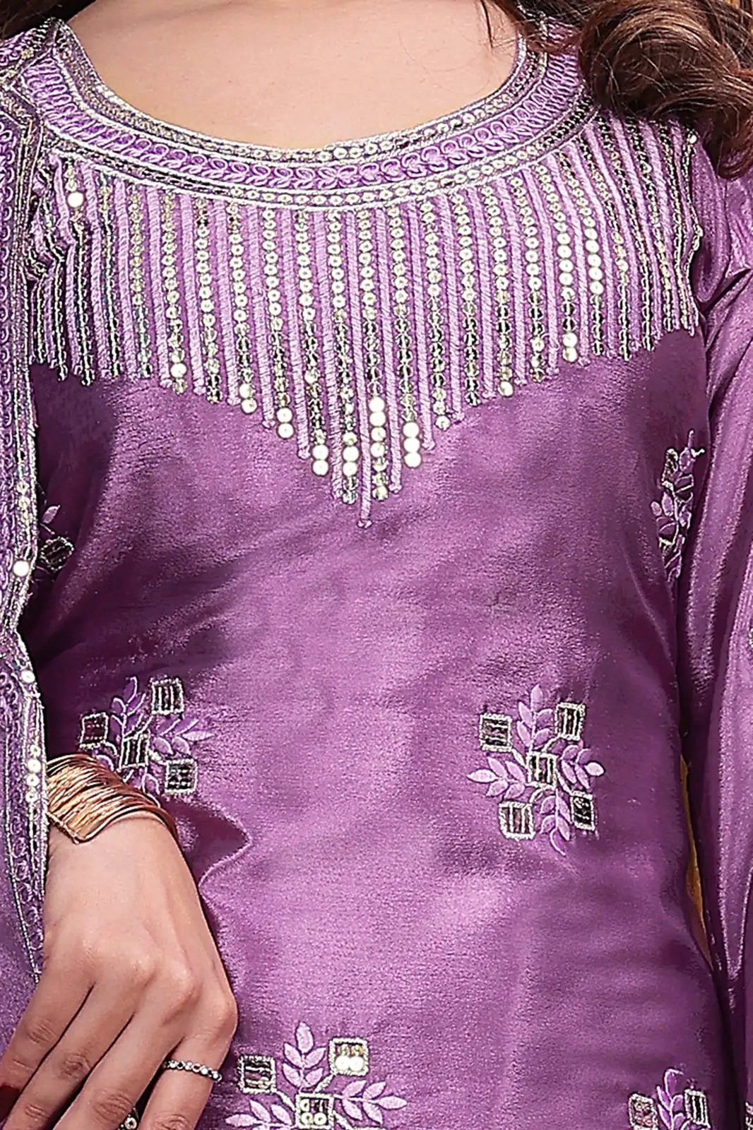 FE 142 Lavender in Chinon Embroidery Work & Sequins Work Salwar Suit . Special Price ₹2149. Delivery 4-6 Working Days. Shop now. | Jump Suits, Salwar suit, Designer Suits, Casual Suits, Creative suits, Palazzo Suits, Party Wear Suits, Patiala Suits, Straight Suits