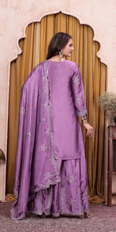 FE 142 Lavender in Chinon Embroidery Work & Sequins Work Salwar Suit . Special Price ₹2149. Delivery 4-6 Working Days. Shop now. | Jump Suits, Salwar suit, Designer Suits, Casual Suits, Creative suits, Palazzo Suits, Party Wear Suits, Patiala Suits, Straight Suits