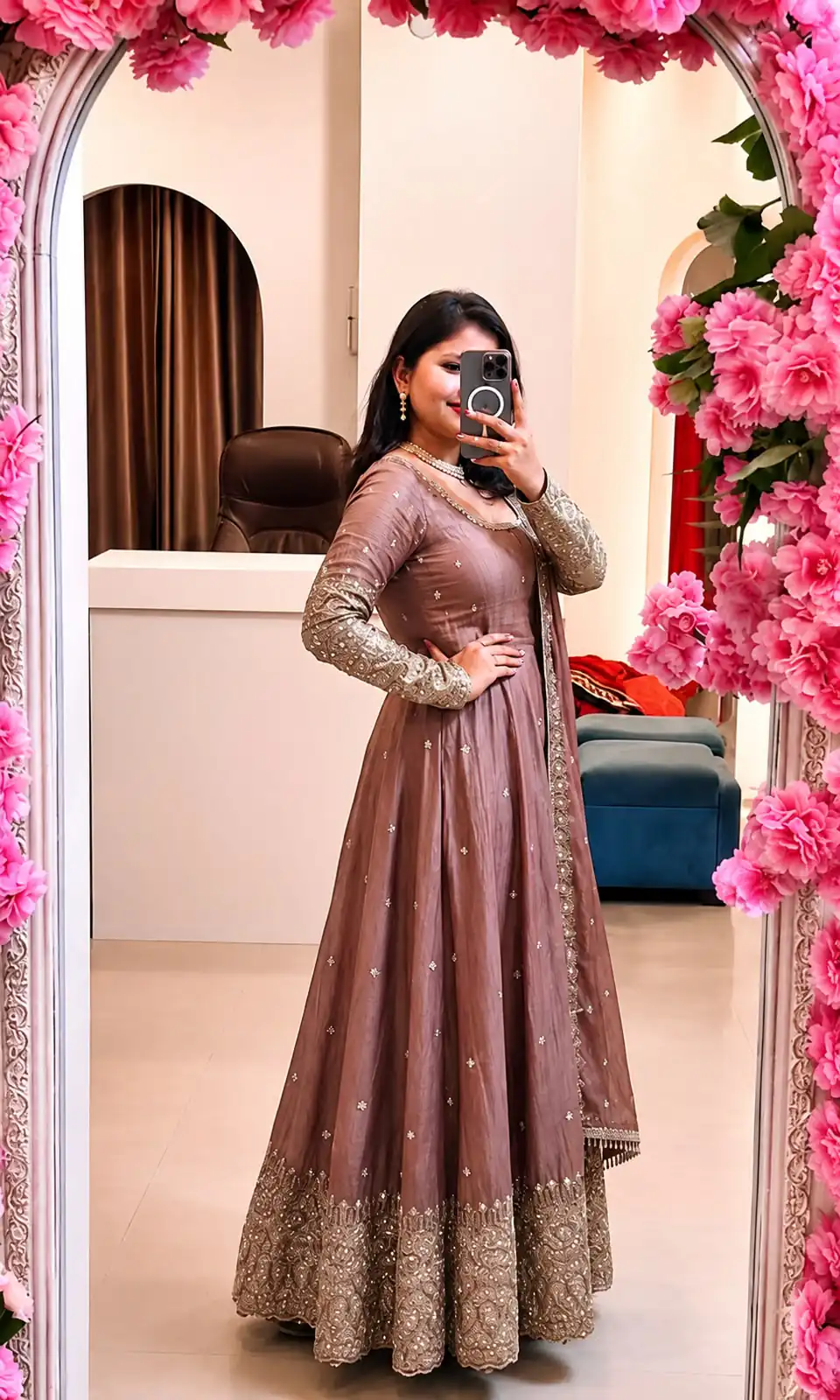 SSR 544 Onion in Crunchy Silk Embroidery Work & Lace Work Gown . Special Price ₹2399. Delivery 4-6 Working Days. Shop now. | Gowns, Bollywood Gowns, Creative Gowns, Designer Gowns, Embroidered Gowns, Party Wear Gowns