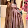 SSR 544 Onion in Crunchy Silk Embroidery Work & Lace Work Gown . Special Price ₹2399. Delivery 4-6 Working Days. Shop now. | Gowns, Bollywood Gowns, Creative Gowns, Designer Gowns, Embroidered Gowns, Party Wear Gowns