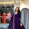SSR 544 Purple in Crunchy Silk Embroidery Work & Lace Work Gown . Special Price ₹2399. Delivery 4-6 Working Days. Shop now. | Gowns, Bollywood Gowns, Creative Gowns, Designer Gowns, Embroidered Gowns, Party Wear Gowns