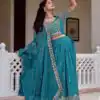 Ram 180 Teal Pure Crunchy Lehenga Choli Perfect for Wedding, Party, Baisakhi, Pongal, Sangeet – . Now at just ₹2549. Delivery 4-6 Working Days. Shop | Lehenga, Bollywood Lehenga, Creative Lehenga, Designer Lehenga, Embroidered Lehenga, Party Wear Lehenga