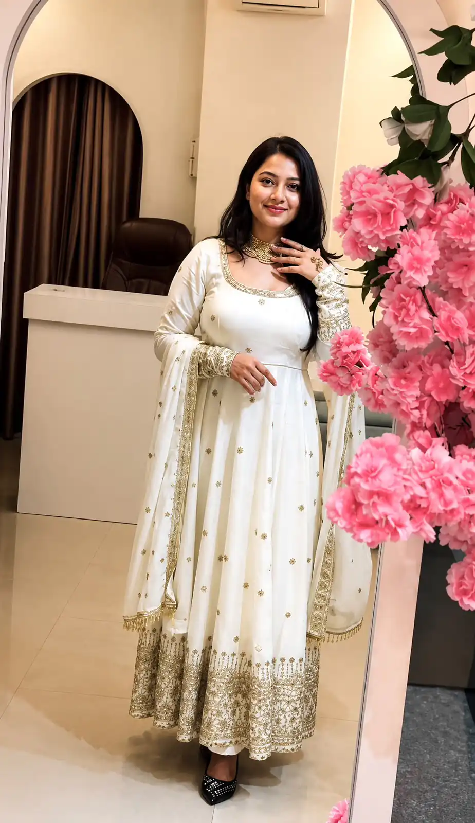 SSR 544 White in Crunchy Silk Embroidery Work & Lace Work Gown . Special Price ₹2399. Delivery 4-6 Working Days. Shop now. | Gowns, Bollywood Gowns, Creative Gowns, Designer Gowns, Embroidered Gowns, Party Wear Gowns
