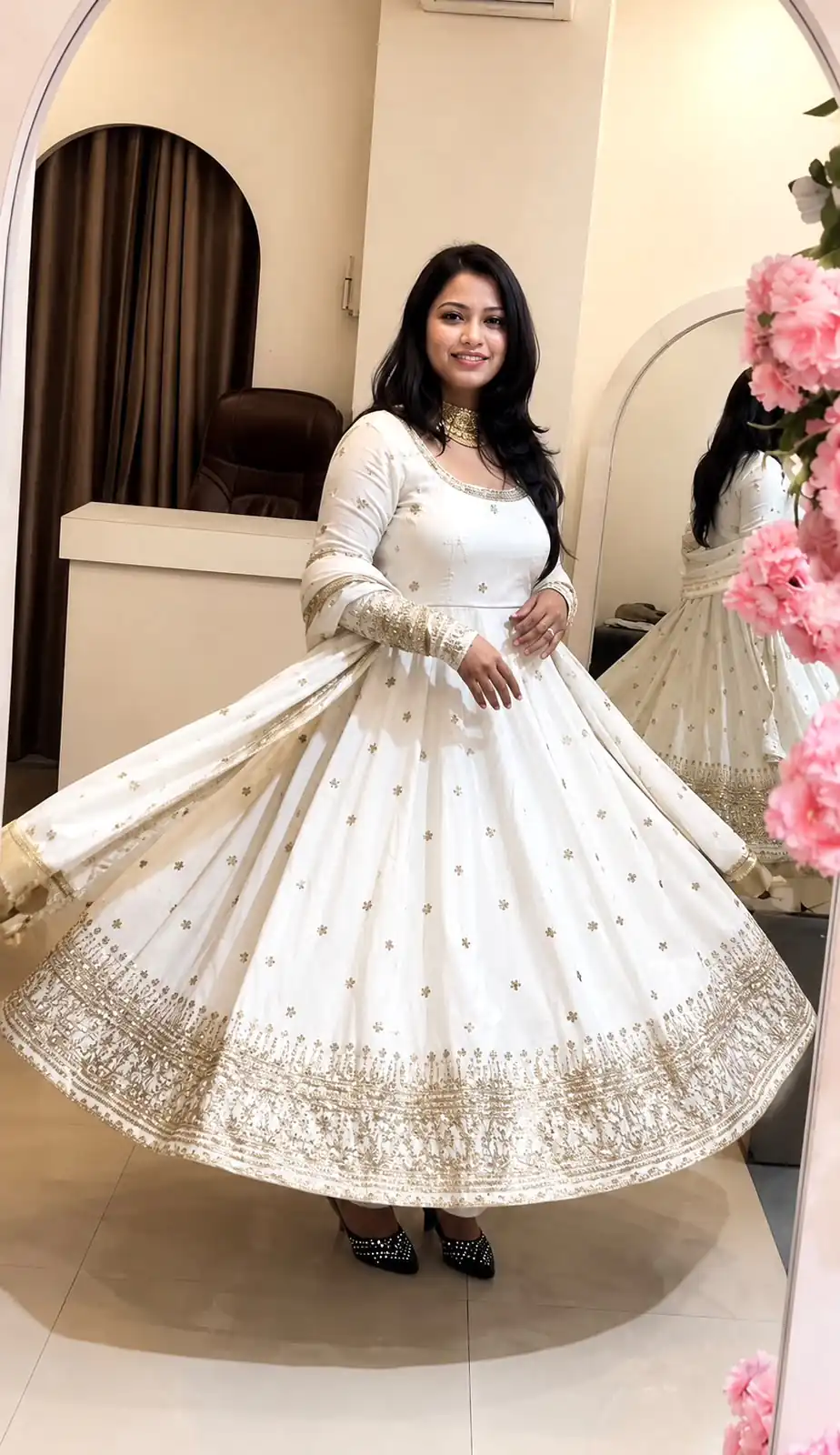 SSR 544 White in Crunchy Silk Embroidery Work & Lace Work Gown . Special Price ₹2399. Delivery 4-6 Working Days. Shop now. | Gowns, Bollywood Gowns, Creative Gowns, Designer Gowns, Embroidered Gowns, Party Wear Gowns