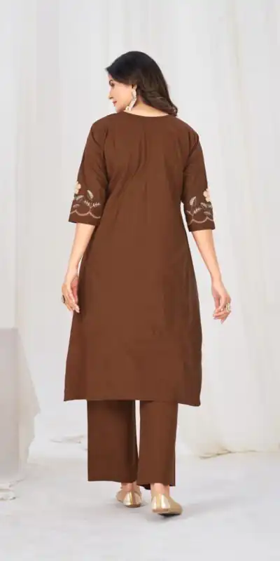 DIVA 159 Brown with Embroidery Work & Cut Work Brown Pure Cotton Salwar Suit . Exclusive Offer ₹2499. Delivery 4-6 Working Days. Shop now. | Jump Suits, Salwar suit, Designer Suits, Casual Suits, Creative suits, Palazzo Suits, Party Wear Suits, Patiala Suits, Straight Suits