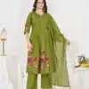 DIVA 159 Green with Embroidery Work & Cut Work Brown Pure Cotton Salwar Suit . Exclusive Offer ₹2499. Delivery 4-6 Working Days. Shop now. | Jump Suits, Salwar suit, Designer Suits, Casual Suits, Creative suits, Palazzo Suits, Party Wear Suits, Patiala Suits, Straight Suits