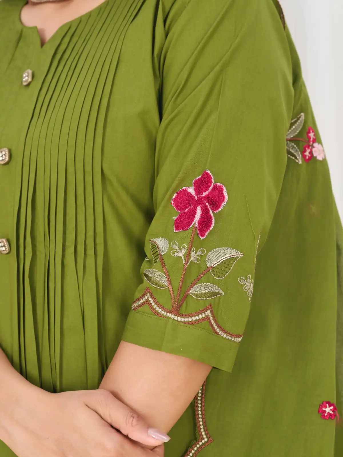 DIVA 159 Green with Embroidery Work & Cut Work Brown Pure Cotton Salwar Suit . Exclusive Offer ₹2499. Delivery 4-6 Working Days. Shop now. | Jump Suits, Salwar suit, Designer Suits, Casual Suits, Creative suits, Palazzo Suits, Party Wear Suits, Patiala Suits, Straight Suits