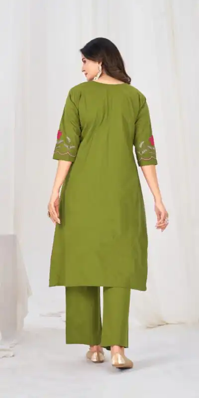DIVA 159 Green with Embroidery Work & Cut Work Brown Pure Cotton Salwar Suit . Exclusive Offer ₹2499. Delivery 4-6 Working Days. Shop now. | Jump Suits, Salwar suit, Designer Suits, Casual Suits, Creative suits, Palazzo Suits, Party Wear Suits, Patiala Suits, Straight Suits