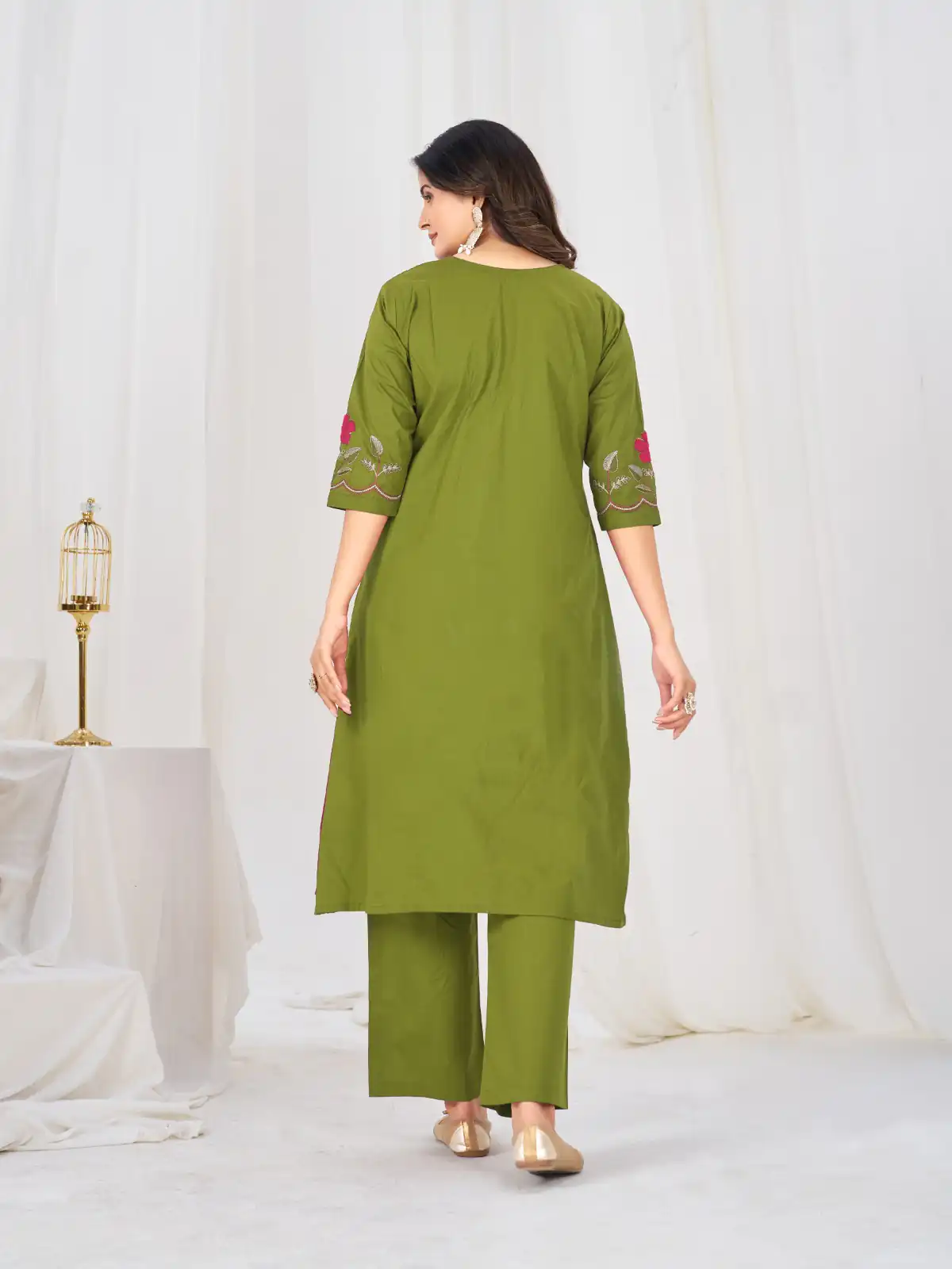 DIVA 159 Green with Embroidery Work & Cut Work Brown Pure Cotton Salwar Suit . Exclusive Offer ₹2499. Delivery 4-6 Working Days. Shop now. | Jump Suits, Salwar suit, Designer Suits, Casual Suits, Creative suits, Palazzo Suits, Party Wear Suits, Patiala Suits, Straight Suits