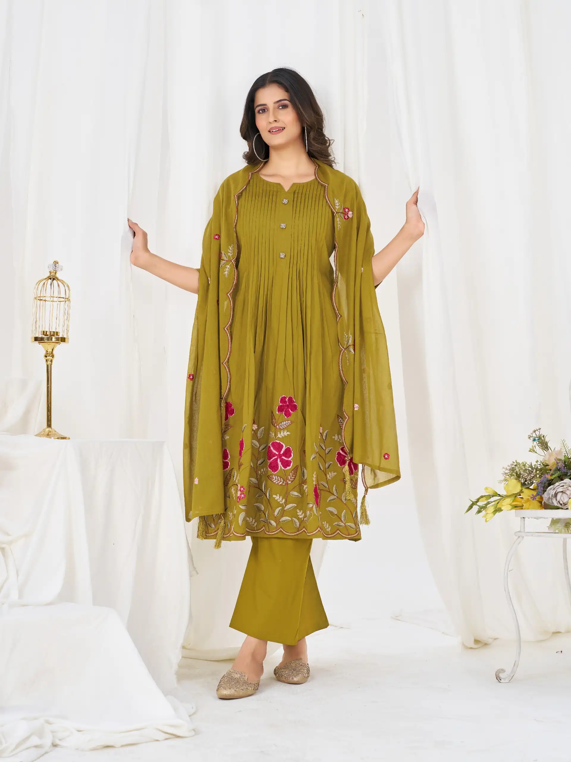 DIVA 159 Mustered with Embroidery Work & Cut Work Brown Pure Cotton Salwar Suit . Exclusive Offer ₹2499. Delivery 4-6 Working Days. Shop now. | Jump Suits, Salwar suit, Designer Suits, Casual Suits, Creative suits, Palazzo Suits, Party Wear Suits, Patiala Suits, Straight Suits