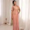 BB 72 Peach Crap Silk Saree with Sequins Work & Embroidery Work. Festive Deal ₹2399. Delivery 4-6 Working Days. Shop now. | Sarees, Bollywood Sarees, Creative Sarees, Designer Sarees, Embroidered Sarees, Ethnic Saree, Modern Digital sarees, Party Wear Sarees