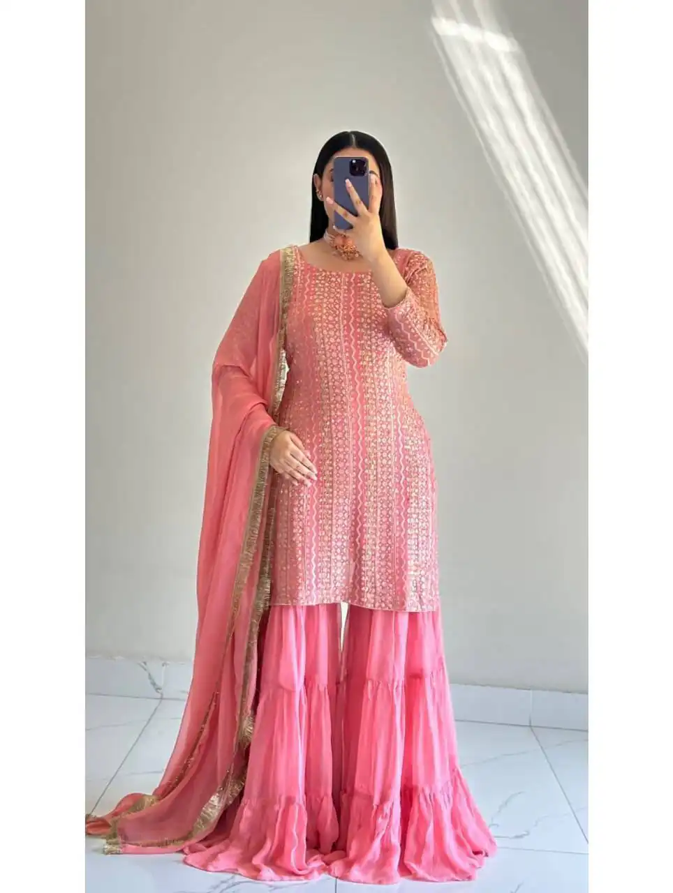 ZD 10010 Pink in Pink Fox Georgette. Sequins Work & Embroidery Work Salwar Suit Special Price ₹2399. Delivery 4-6 Working Days. Shop now. | Jump Suits, Salwar suit, Designer Suits, Casual Suits, Creative suits, Palazzo Suits, Party Wear Suits, Patiala Suits, Straight Suits