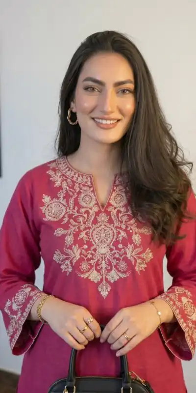 MF 1000 Pink Colour Rayon Cotton Kurti with Embroidery Work. Introductory Price ₹1449. Delivery 4-6 Working Days. Shop now. | Kurti, Bollywood Kurti, Creative Kurtis, Designer Kurti, Party Wear Kurti, Selfie Kurti