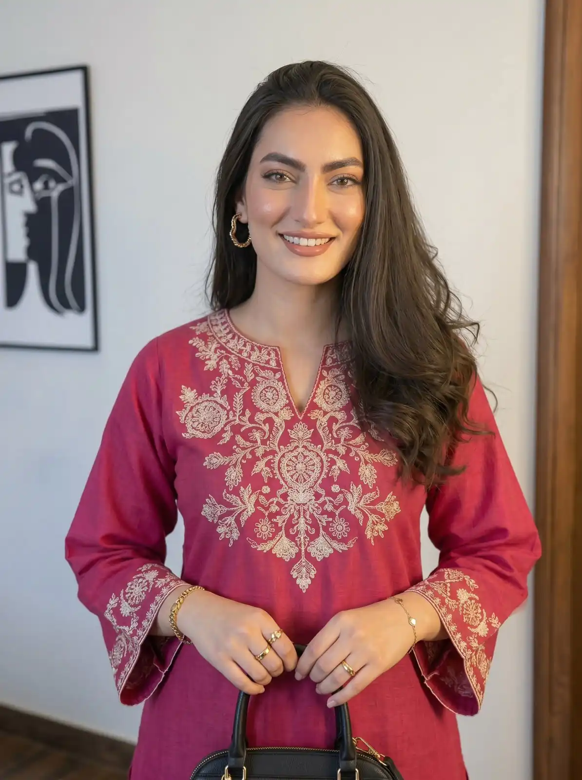 MF 1000 Pink Colour Rayon Cotton Kurti with Embroidery Work. Introductory Price ₹1449. Delivery 4-6 Working Days. Shop now. | Kurti, Bollywood Kurti, Creative Kurtis, Designer Kurti, Party Wear Kurti, Selfie Kurti