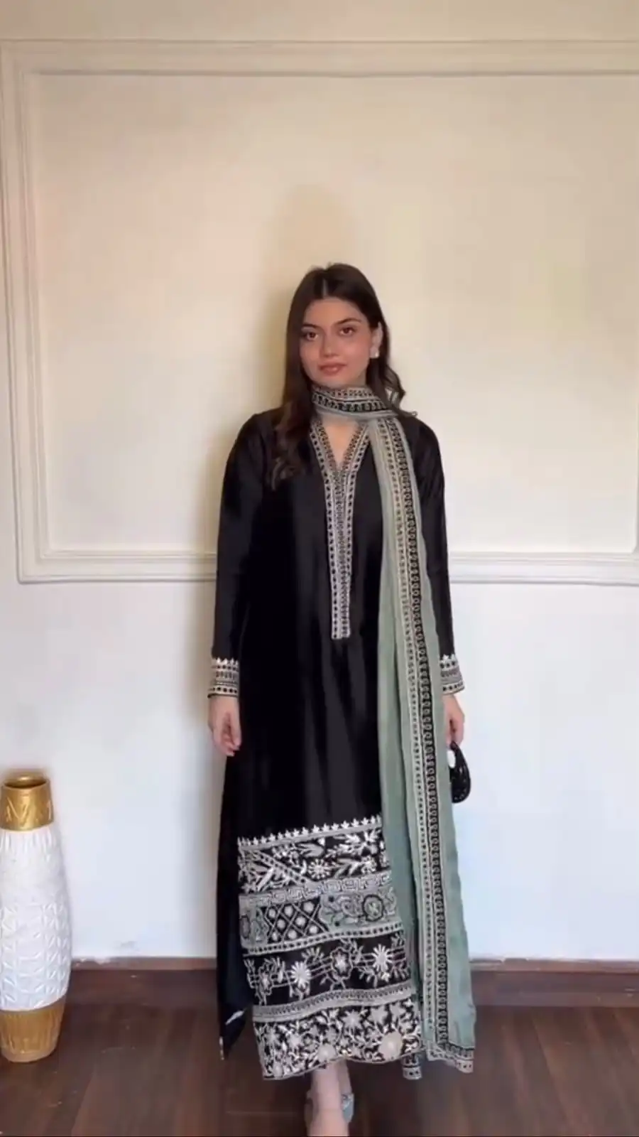 KD 1632 Black | Glass Salwar Suit with Thread Embroidery & Embroidery Work. Get it for ₹2449. Delivery 4-6 Working Days. Shop now. | Jump Suits, Salwar suit, Designer Suits, Casual Suits, Creative suits, Palazzo Suits, Party Wear Suits, Patiala Suits, Straight Suits