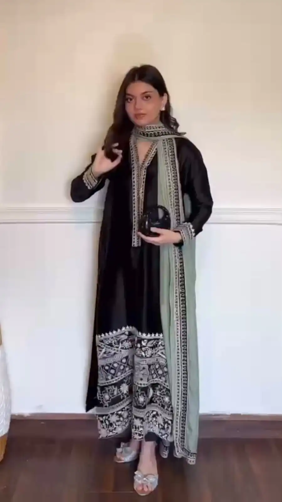 KD 1632 Black | Glass Salwar Suit with Thread Embroidery & Embroidery Work. Get it for ₹2449. Delivery 4-6 Working Days. Shop now. | Jump Suits, Salwar suit, Designer Suits, Casual Suits, Creative suits, Palazzo Suits, Party Wear Suits, Patiala Suits, Straight Suits
