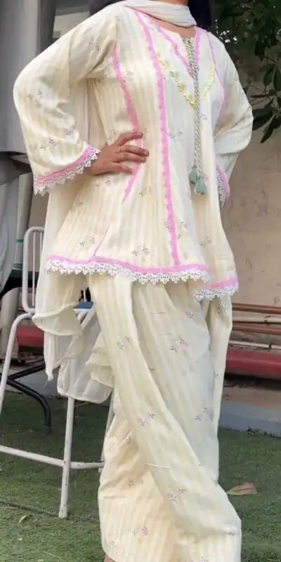 SRK 5356 Cream Natural Crep Salwar Suit Brown with Embroidery Work. Exclusive Offer ₹1899. Delivery 4-6 Working Days. Shop now. | Jump Suits, Salwar suit, Designer Suits, Casual Suits, Creative suits, Palazzo Suits, Party Wear Suits, Patiala Suits, Straight Suits