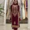 SR 1716 Maroon Colour Faux Georgette Salwar Suit with Lace Work. Introductory Price ₹2449. Delivery 4-6 Working Days. Shop now. | Jump Suits, Salwar suit, Designer Suits, Casual Suits, Creative suits, Palazzo Suits, Party Wear Suits, Patiala Suits, Straight Suits