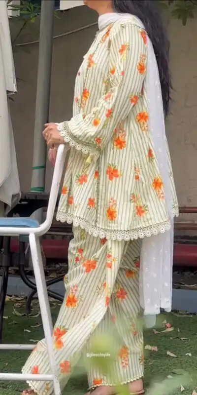 SRK 5362 Off White Natural Crep Lace Work & Digital Print Salwar Suit . Exclusive Offer ₹1899. Delivery 4-6 Working Days. Shop now. | Jump Suits, Salwar suit, Designer Suits, Casual Suits, Creative suits, Palazzo Suits, Party Wear Suits, Patiala Suits, Straight Suits
