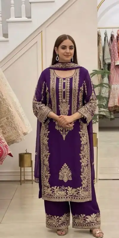 SR 1716 Purple Colour Faux Georgette Salwar Suit with Lace Work. Introductory Price ₹2449. Delivery 4-6 Working Days. Shop now. | Jump Suits, Salwar suit, Designer Suits, Casual Suits, Creative suits, Palazzo Suits, Party Wear Suits, Patiala Suits, Straight Suits