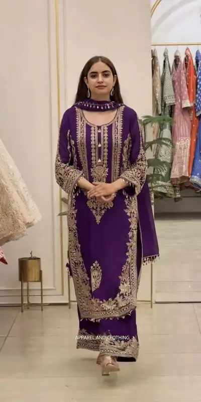 SR 1716 Purple Colour Faux Georgette Salwar Suit with Lace Work. Introductory Price ₹2449. Delivery 4-6 Working Days. Shop now. | Jump Suits, Salwar suit, Designer Suits, Casual Suits, Creative suits, Palazzo Suits, Party Wear Suits, Patiala Suits, Straight Suits