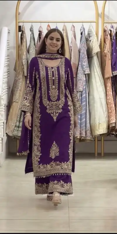 SR 1716 Purple Colour Faux Georgette Salwar Suit with Lace Work. Introductory Price ₹2449. Delivery 4-6 Working Days. Shop now. | Jump Suits, Salwar suit, Designer Suits, Casual Suits, Creative suits, Palazzo Suits, Party Wear Suits, Patiala Suits, Straight Suits