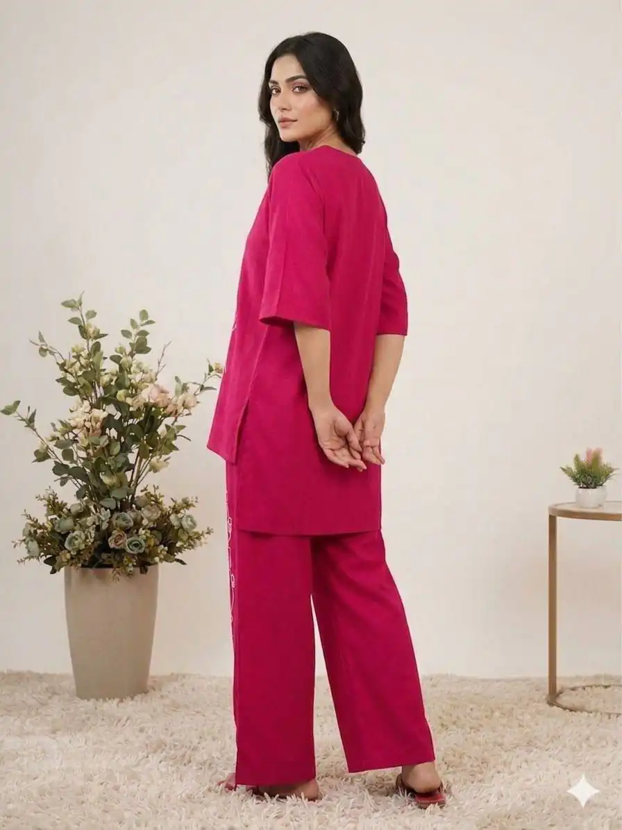 LG 2092 Rani Pink Roman Silk. Sequins Work & Embroidery Work Salwar Suit Festive Deal ₹1699. Delivery 4-6 Working Days. Shop now. | Jump Suits, Salwar suit, Designer Suits, Casual Suits, Creative suits, Palazzo Suits, Party Wear Suits, Patiala Suits, Straight Suits