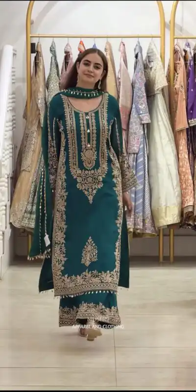 SR 1716 Teal Colour Faux Georgette Salwar Suit with Lace Work. Introductory Price ₹2449. Delivery 4-6 Working Days. Shop now. | Jump Suits, Salwar suit, Designer Suits, Casual Suits, Creative suits, Palazzo Suits, Party Wear Suits, Patiala Suits, Straight Suits