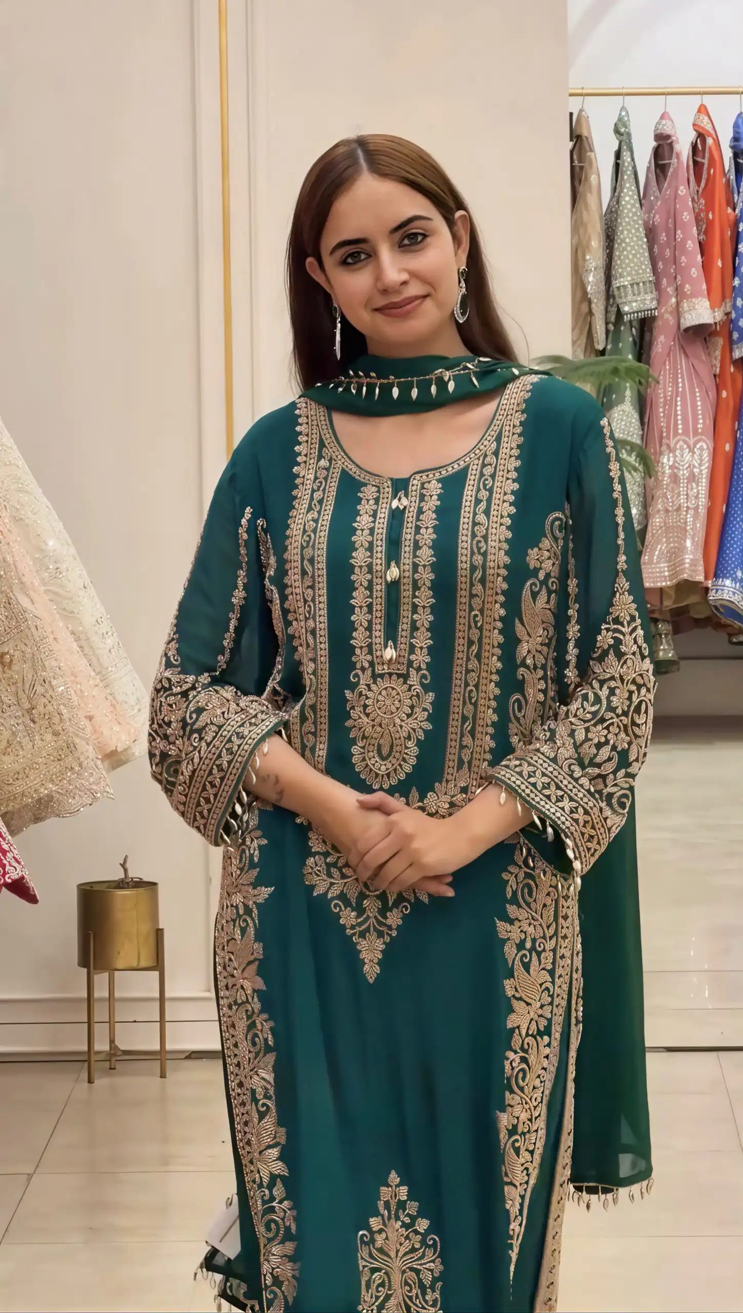 SR 1716 Teal Colour Faux Georgette Salwar Suit with Lace Work. Introductory Price ₹2449. Delivery 4-6 Working Days. Shop now. | Jump Suits, Salwar suit, Designer Suits, Casual Suits, Creative suits, Palazzo Suits, Party Wear Suits, Patiala Suits, Straight Suits