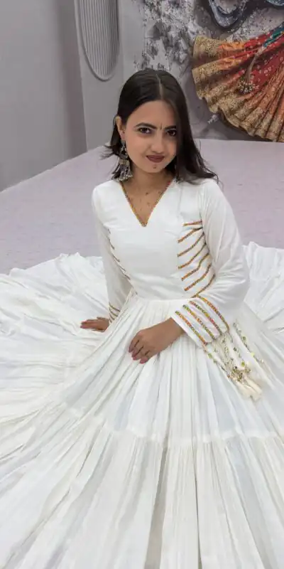 PC 590 White in Color Pure Cotton ace Work Gown . Wedding, Party, Festive, Events Get it for ₹2449. Delivery 4-6 Working Days. Best Online Shop now. | Gowns, Bollywood Gowns, Creative Gowns, Designer Gowns, Embroidered Gowns, Party Wear Gowns