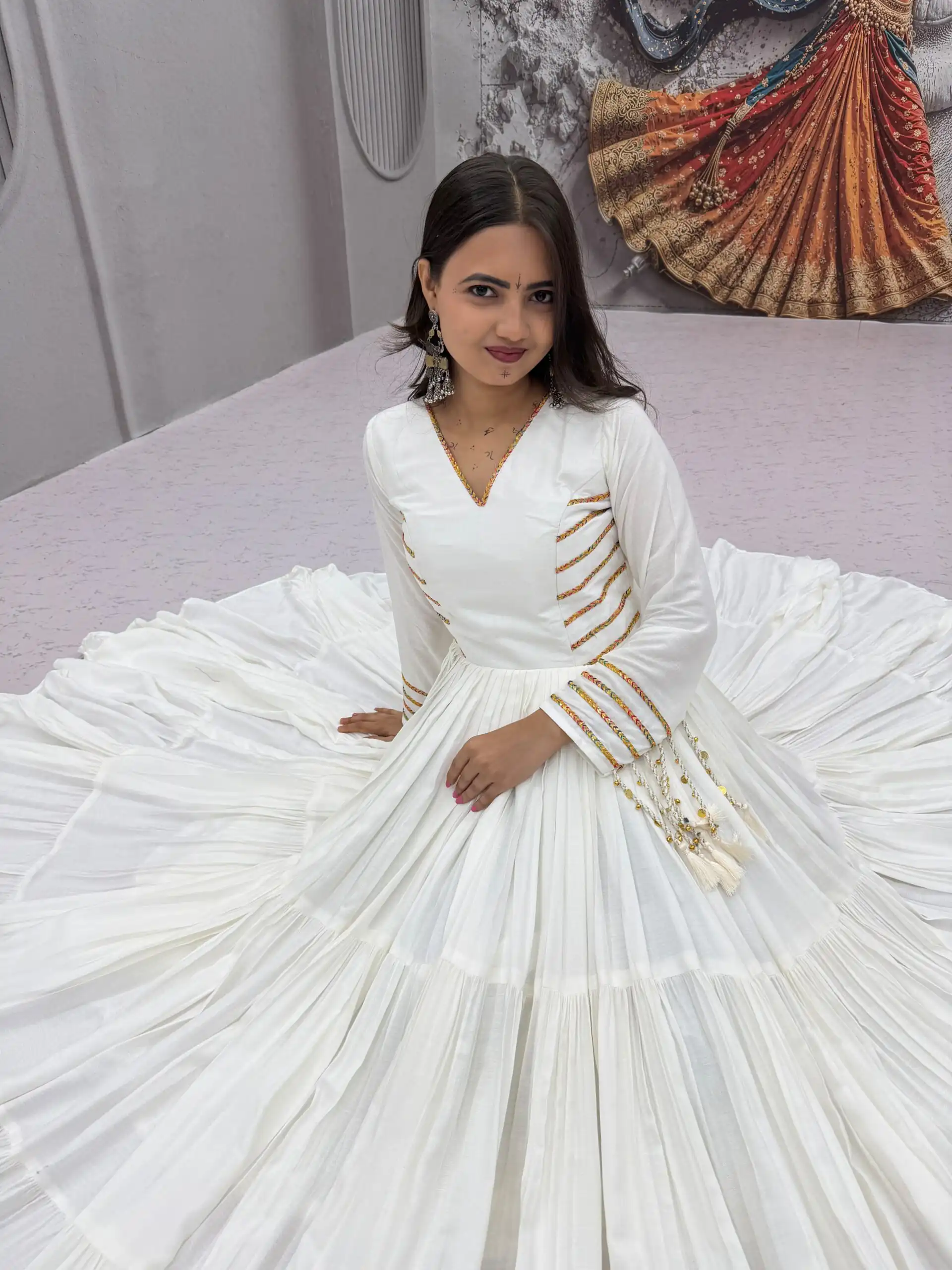 PC 590 White in Color Pure Cotton ace Work Gown . Wedding, Party, Festive, Events Get it for ₹2449. Delivery 4-6 Working Days. Best Online Shop now. | Gowns, Bollywood Gowns, Creative Gowns, Designer Gowns, Embroidered Gowns, Party Wear Gowns